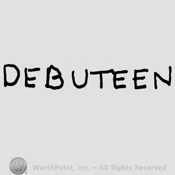 Debuteen written with uppercase letters