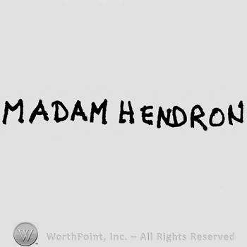 Madam Hendron written with uppercase letters