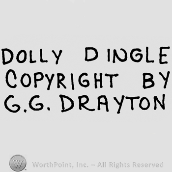 Dolly Dingle Copyright by G.G. Drayton written with uppercase letters