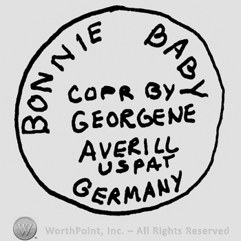 Bonnie Baby Copr. By Georgene Averill US Pat. Germany written with uppercase letters