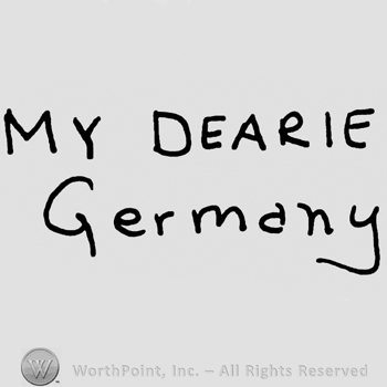 My Dearie Germany written with uppercase and lowercase letters