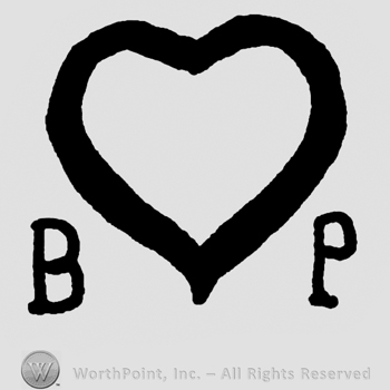 Uppercase BP and a heart