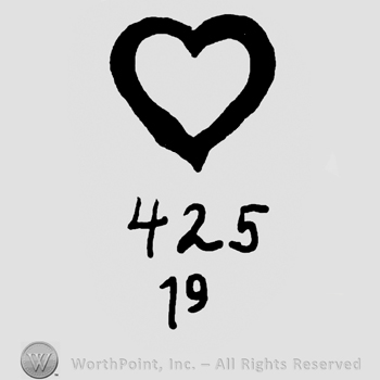 Heart over numbers 425 and 19