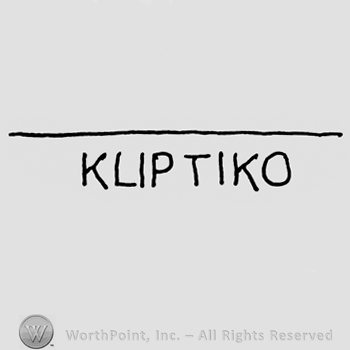 Kliptiko written with uppercase letters, line above