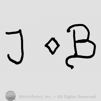 Uppercase JB with a small diamond between the letters