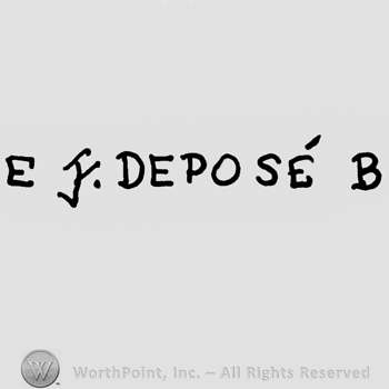 E.F. Depose B written with uppercase letters