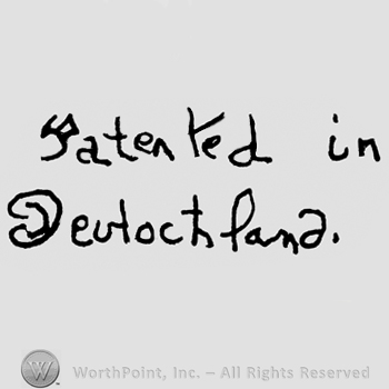 Patented in Deutschland written with lowercase letters