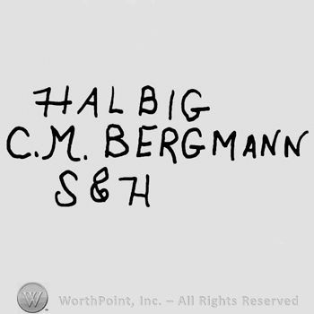 Halbig C.M. Bergmann S&H written with uppercase letters