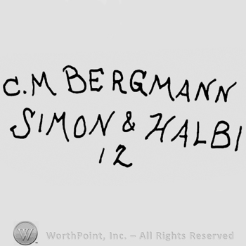 C.M. Bergmann Simon & Halbi written with uppercase letters over number 12