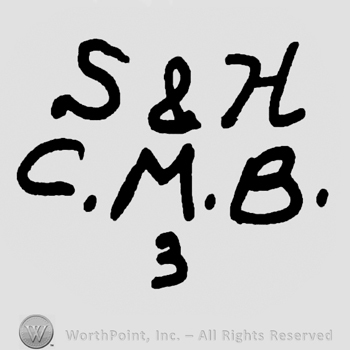 Uppercase S&H over uppercase C.M.B. And number 3 below