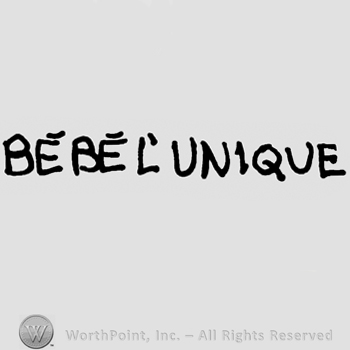 Bebe L'Unique written with uppercase letters