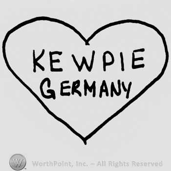 Kewpie Germany written with uppercase letters inside a heart