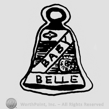 Bell with Baby Belle written on it with uppercase letters