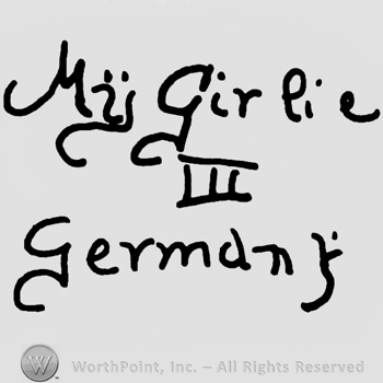 My Girlie III Germany handwritten with lowercase letters