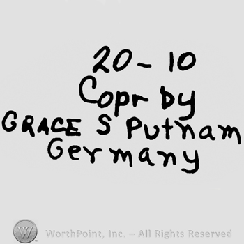Number 20-10 Copr by with lowercase letters over Grace S Putnam with uppercase and lowercase letters, Germany below with lowercase letters