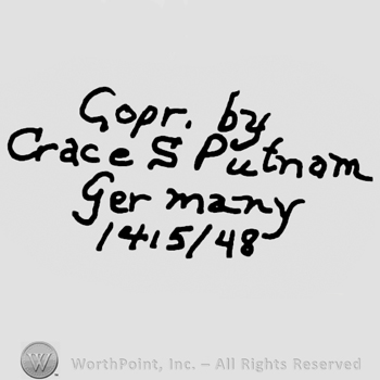Copr. By Grace S. Putnam Germany written with lowercase letters, number 1415 over number 48