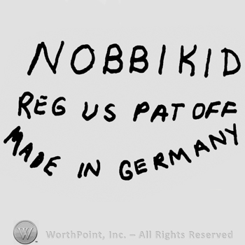 Nobbikid Reg US Pat Off Made in Germany written with uppercase letters
