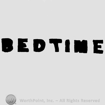 Bedtime written with uppercase letters