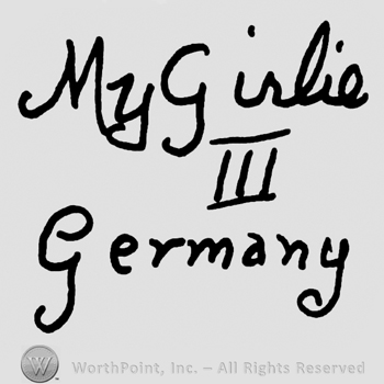 My Girlie III (number 3) over Germany, all written with lowercase letters