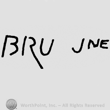BRU Jne written with uppercase letters
