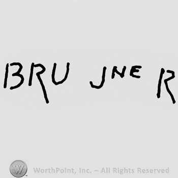 BRU Jne R written with uppercase letters