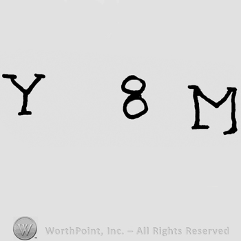 Uppercase Y, number 8, uppercase M