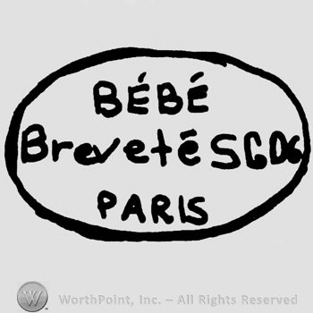 Bebe Brevete SGOK Paris written with lowercase and uppercase letters inside an oval