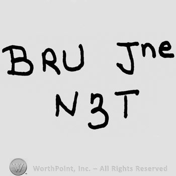 Bru Jne N3T written with uppercase letters