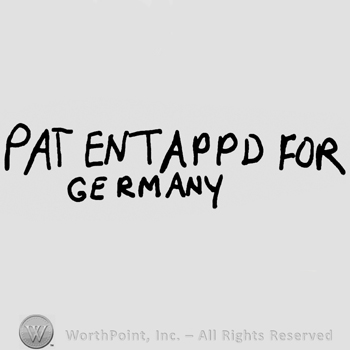 Pat Entappd for Germany written with uppercase letters