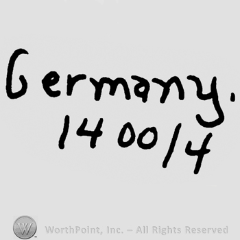 Germany written with lowercase letters over numbers 1400/4