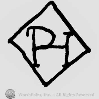 Uppercase entwined PH inside a diamond