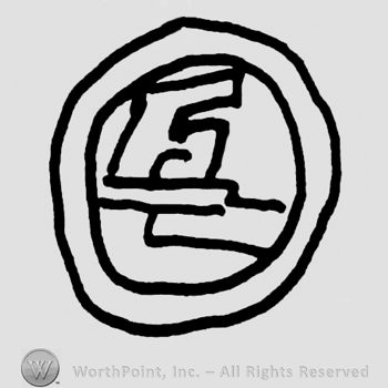 Uppercase entwined EL inside a double circle