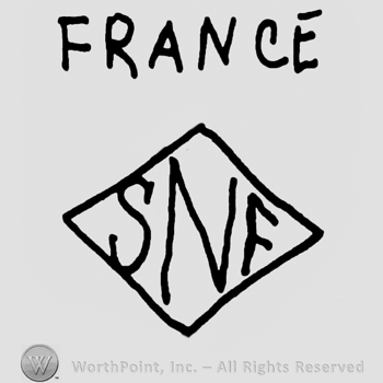 France written with uppercase letters over a diamond with uppercase SNF written inside