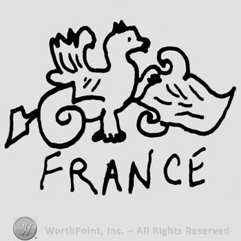 Griffon over France written with uppercase letters