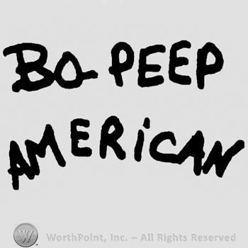 Bo-Peep American written with uppercase letters