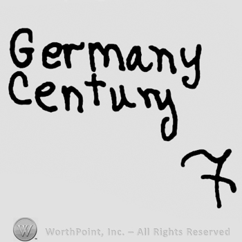  Germany Century written with lowercase letters and number 7