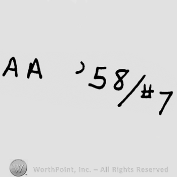 Uppercase double A, number 58 over # and number 7