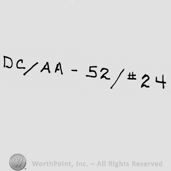 Uppercase DC over uppercase double A, number 52 over # and number 24