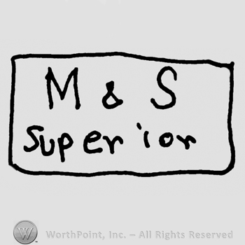 Uppercase M&S over Superior written with lowercase letters inside a rectangle