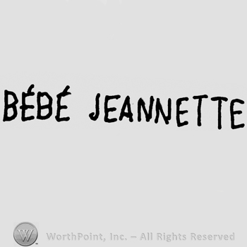 Bebe Jeannette written with uppercase letters
