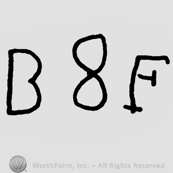 Uppercase B number 8 and uppercase F
