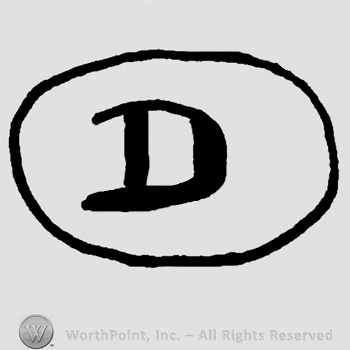 Uppercase D inside an oval