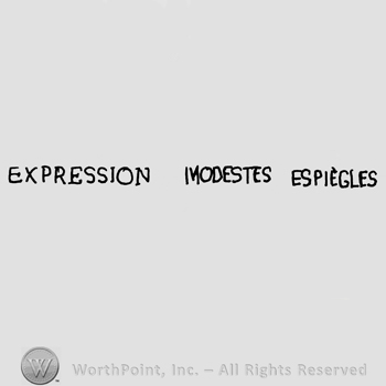 Expression Modestes Espiegles written with uppercase letters