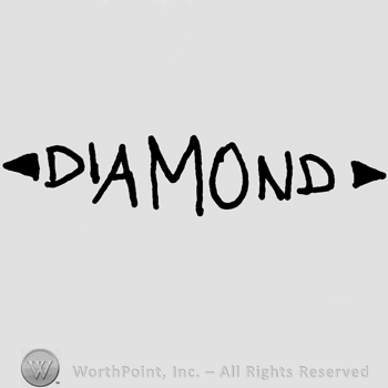Diamond written with uppercase letters, framed by half diamonds