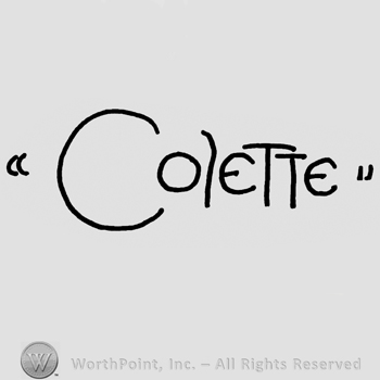 Collette written with lowercase letters, large capital C at the beggining