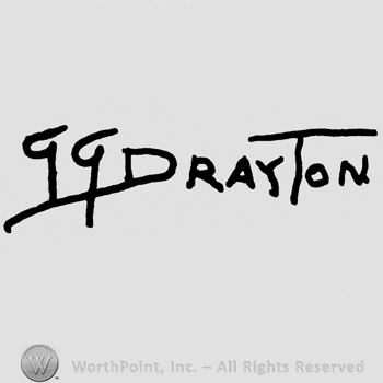 Uppercase GG and Drayton written with lowercase letters
