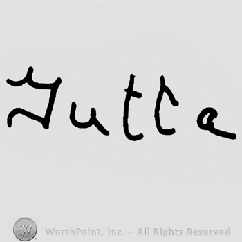 Gutta handwritten with lowercase letters