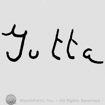 Gutta handwritten with lowercase letters