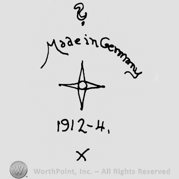 Made in Germany over a four-cornered star, number 1912-H over X