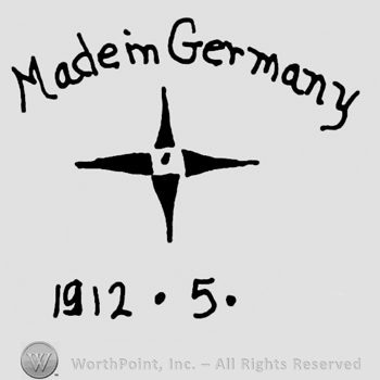 Made in Germany over a four-cornered star, numbers 1912 and 5 written below